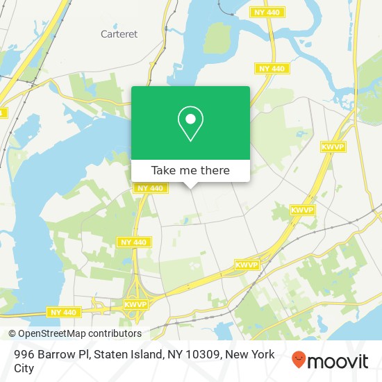 996 Barrow Pl, Staten Island, NY 10309 map