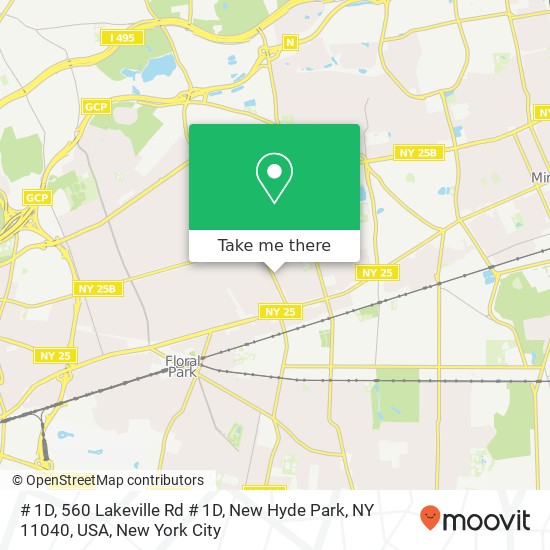 # 1D, 560 Lakeville Rd # 1D, New Hyde Park, NY 11040, USA map