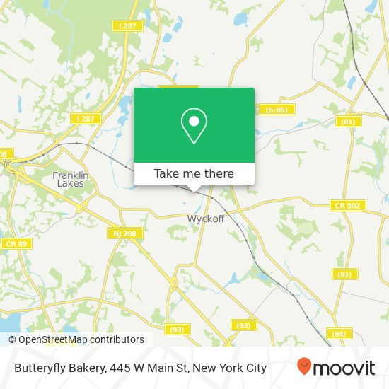 Mapa de Butteryfly Bakery, 445 W Main St