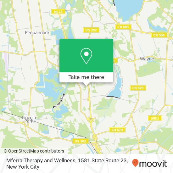 Mferra Therapy and Wellness, 1581 State Route 23 map