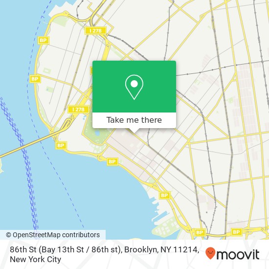 86th St (Bay 13th St / 86th st), Brooklyn, NY 11214 map