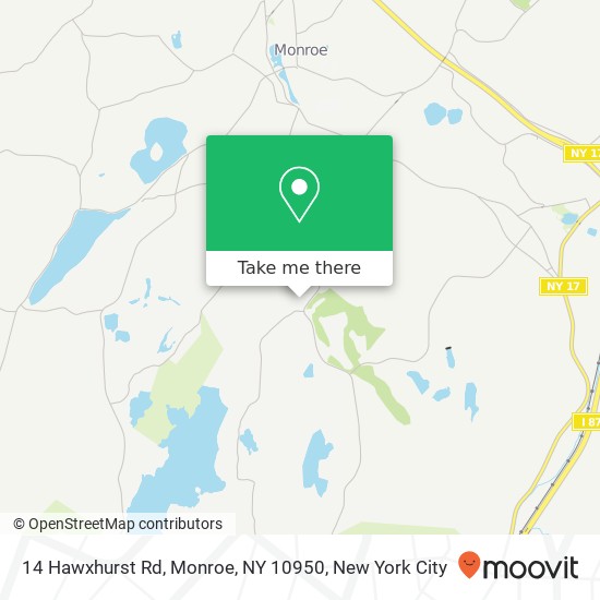 14 Hawxhurst Rd, Monroe, NY 10950 map