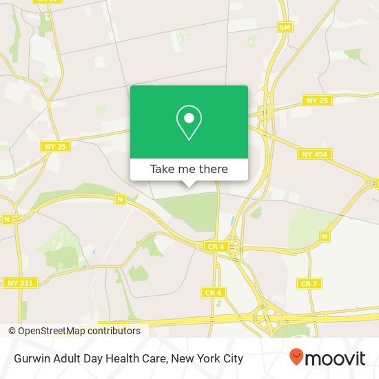 Mapa de Gurwin Adult Day Health Care