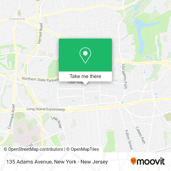 135 Adams Avenue map