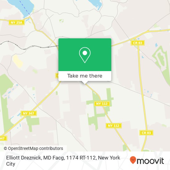 Mapa de Elliott Dreznick, MD Facg, 1174 RT-112