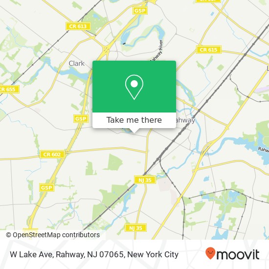Mapa de W Lake Ave, Rahway, NJ 07065