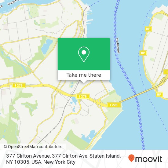 Mapa de 377 Clifton Avenue, 377 Clifton Ave, Staten Island, NY 10305, USA