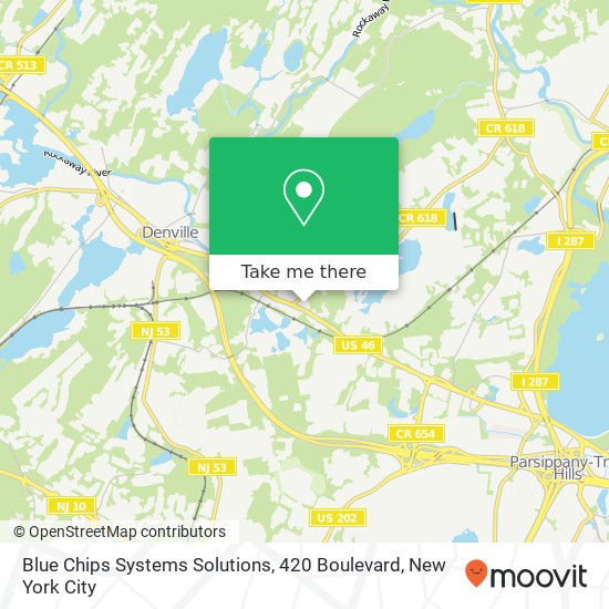 Blue Chips Systems Solutions, 420 Boulevard map