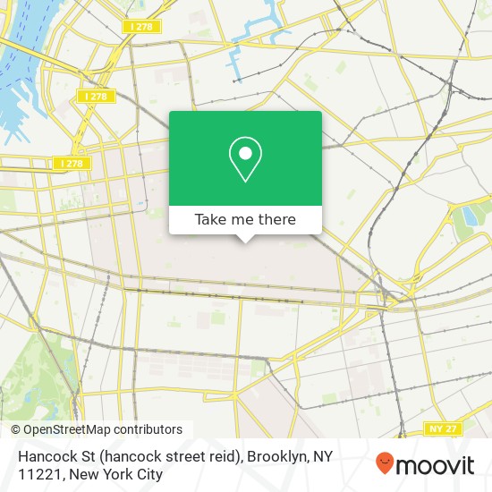 Mapa de Hancock St (hancock street reid), Brooklyn, NY 11221