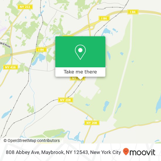 Mapa de 808 Abbey Ave, Maybrook, NY 12543