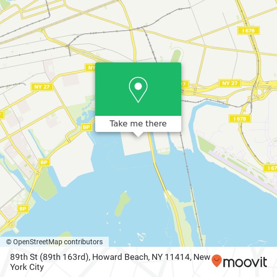 Mapa de 89th St (89th 163rd), Howard Beach, NY 11414