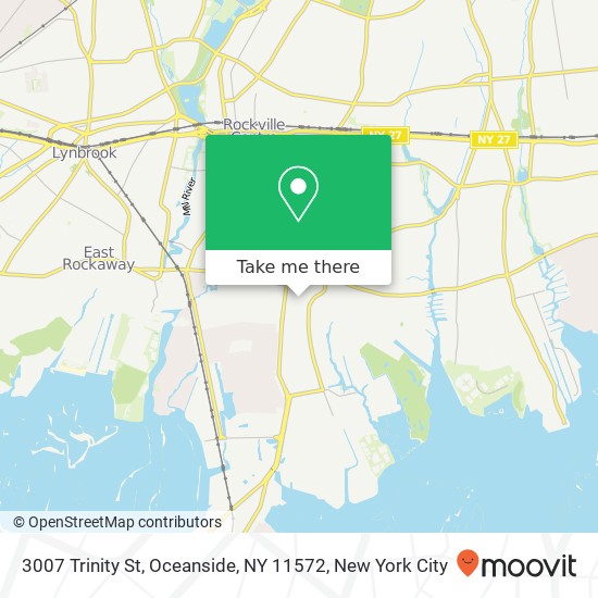 Mapa de 3007 Trinity St, Oceanside, NY 11572