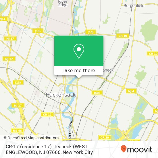 CR-17 (residence 17), Teaneck (WEST ENGLEWOOD), NJ 07666 map