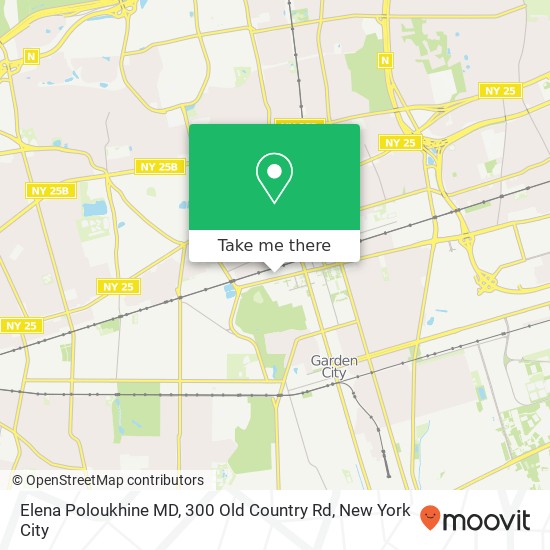 Elena Poloukhine MD, 300 Old Country Rd map