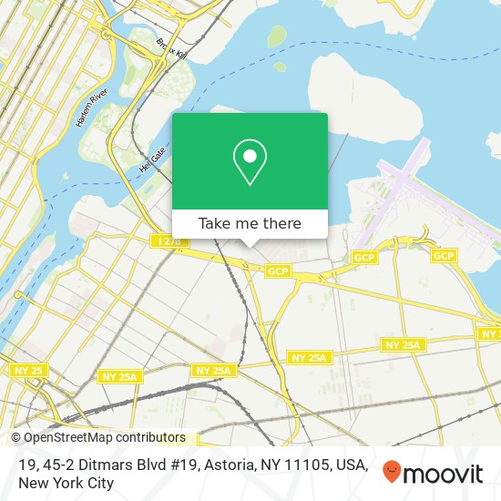 Mapa de 19, 45-2 Ditmars Blvd #19, Astoria, NY 11105, USA