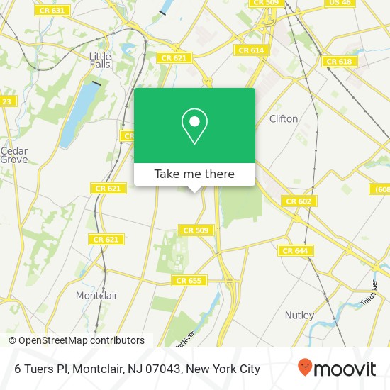 6 Tuers Pl, Montclair, NJ 07043 map