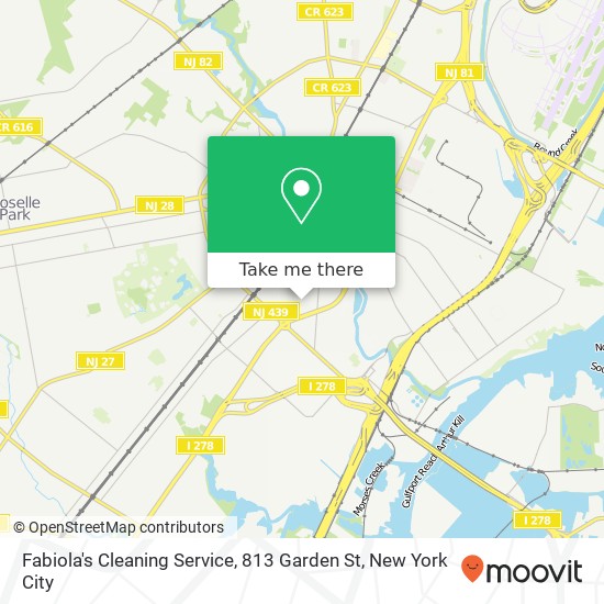 Mapa de Fabiola's Cleaning Service, 813 Garden St