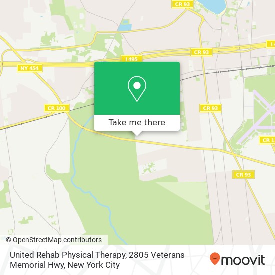 United Rehab Physical Therapy, 2805 Veterans Memorial Hwy map
