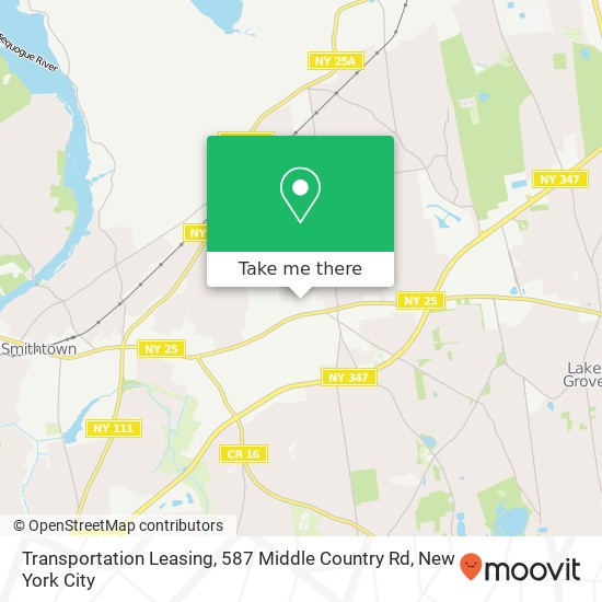 Transportation Leasing, 587 Middle Country Rd map