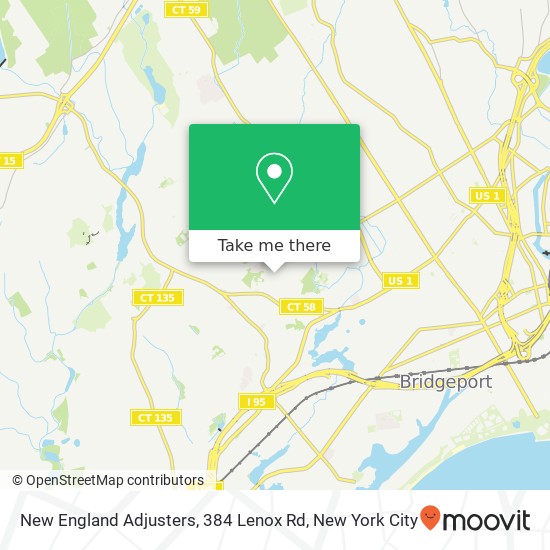 Mapa de New England Adjusters, 384 Lenox Rd