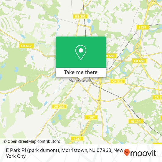 E Park Pl (park dumont), Morristown, NJ 07960 map