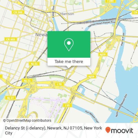 Delancy St (i delancy), Newark, NJ 07105 map