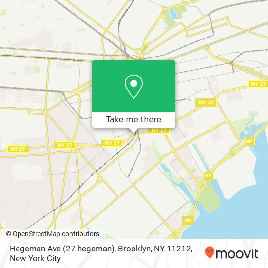 Mapa de Hegeman Ave (27 hegeman), Brooklyn, NY 11212