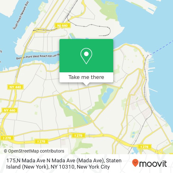 175,N Mada Ave N Mada Ave (Mada Ave), Staten Island (New York), NY 10310 map