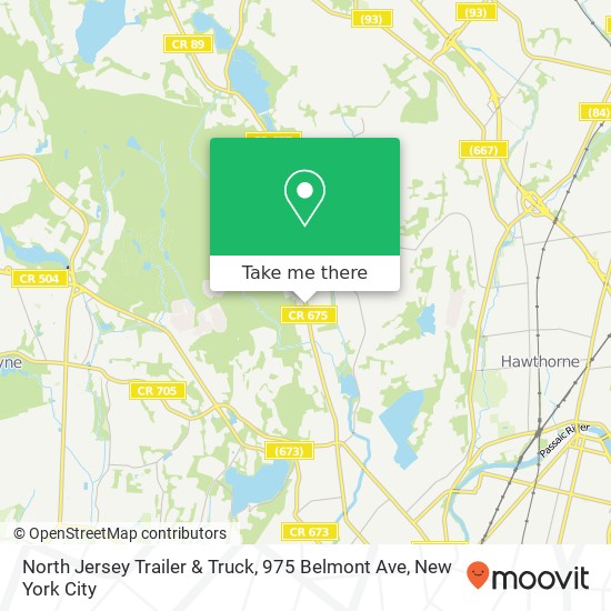 North Jersey Trailer & Truck, 975 Belmont Ave map