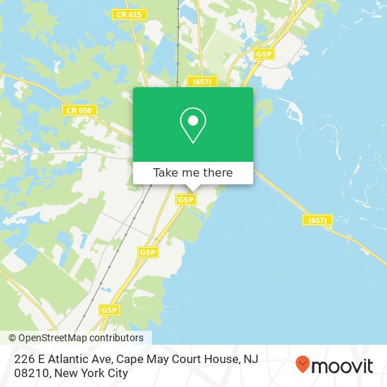 Mapa de 226 E Atlantic Ave, Cape May Court House, NJ 08210