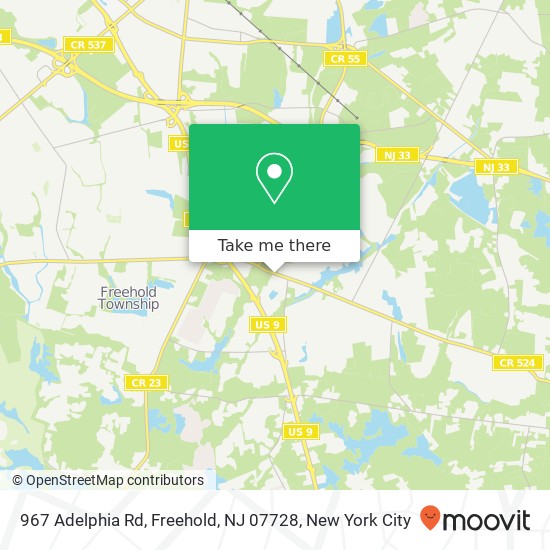 967 Adelphia Rd, Freehold, NJ 07728 map