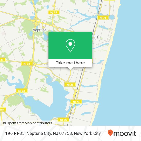 Mapa de 196 RT-35, Neptune City, NJ 07753