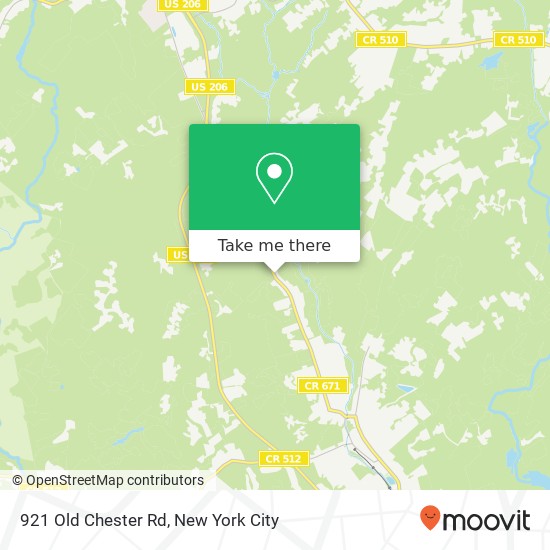 Mapa de 921 Old Chester Rd, Far Hills, NJ 07931