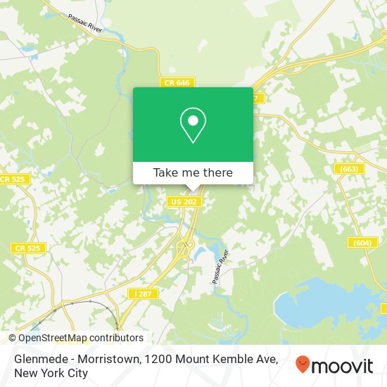 Glenmede - Morristown, 1200 Mount Kemble Ave map