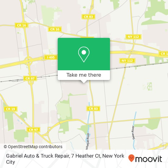 Mapa de Gabriel Auto & Truck Repair, 7 Heather Ct
