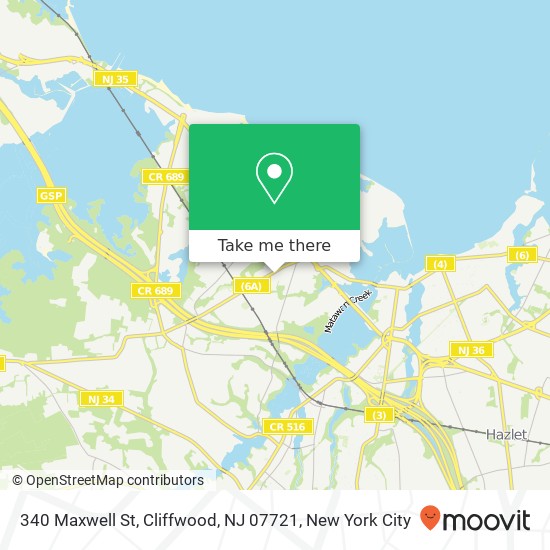 340 Maxwell St, Cliffwood, NJ 07721 map