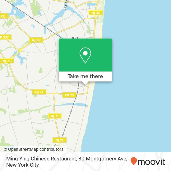 Ming Ying Chinese Restaurant, 80 Montgomery Ave map