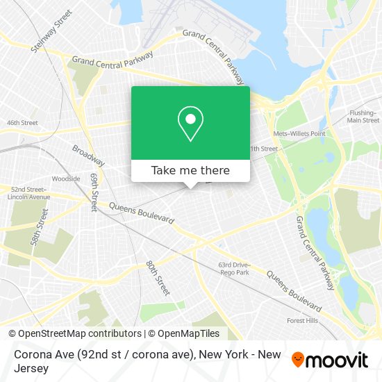 Mapa de Corona Ave (92nd st / corona ave)