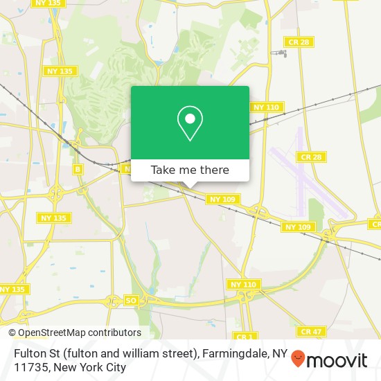 Mapa de Fulton St (fulton and william street), Farmingdale, NY 11735