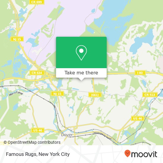 Mapa de Famous Rugs, Rockaway, NJ 07866