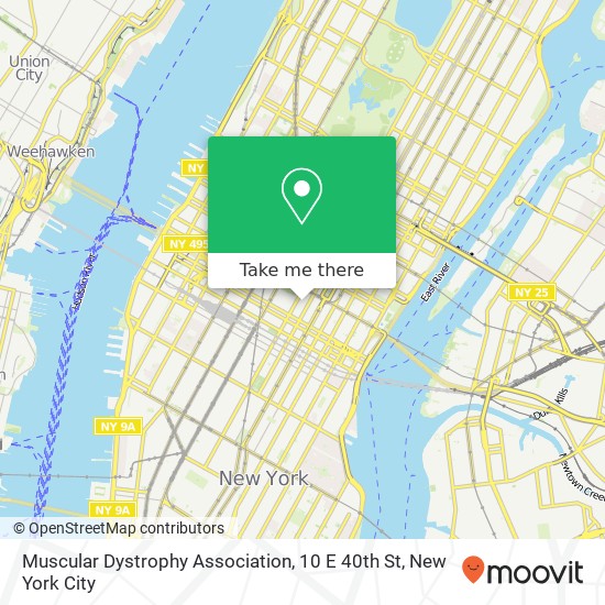 Mapa de Muscular Dystrophy Association, 10 E 40th St