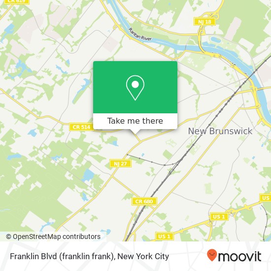 Mapa de Franklin Blvd (franklin frank), Somerset (Franklin), NJ 08873