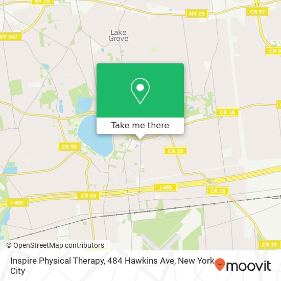 Mapa de Inspire Physical Therapy, 484 Hawkins Ave