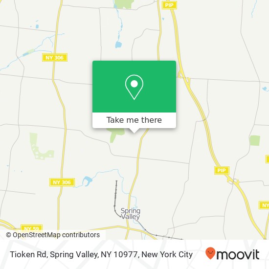 Mapa de Tioken Rd, Spring Valley, NY 10977