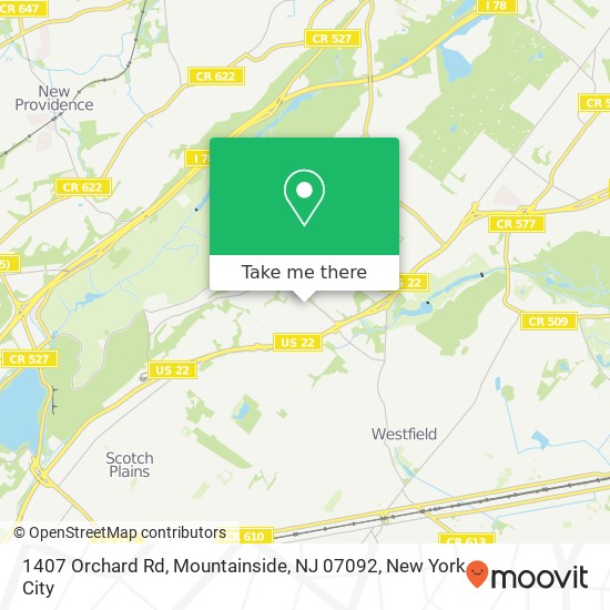 1407 Orchard Rd, Mountainside, NJ 07092 map