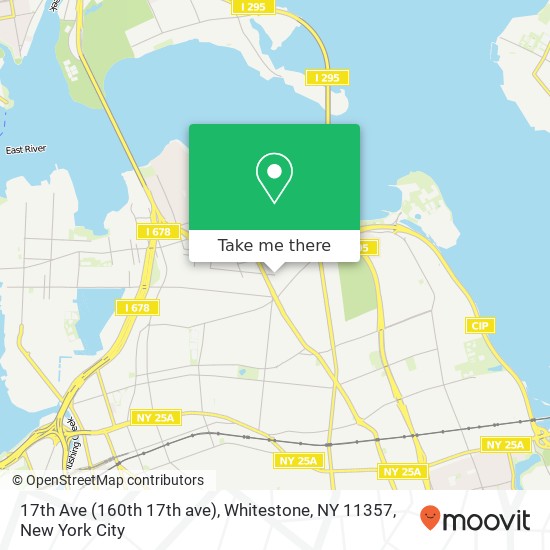 Mapa de 17th Ave (160th 17th ave), Whitestone, NY 11357