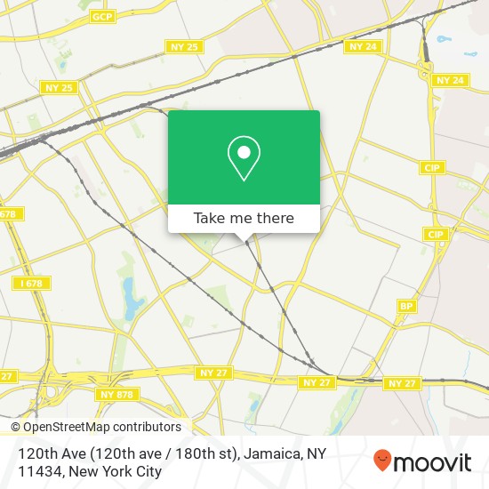 Mapa de 120th Ave (120th ave / 180th st), Jamaica, NY 11434