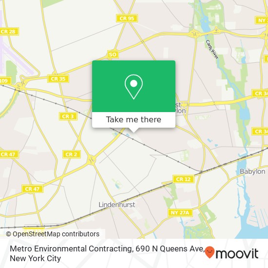 Mapa de Metro Environmental Contracting, 690 N Queens Ave