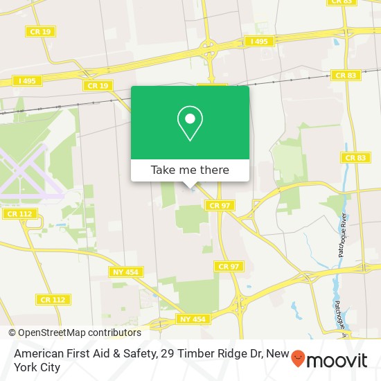 Mapa de American First Aid & Safety, 29 Timber Ridge Dr