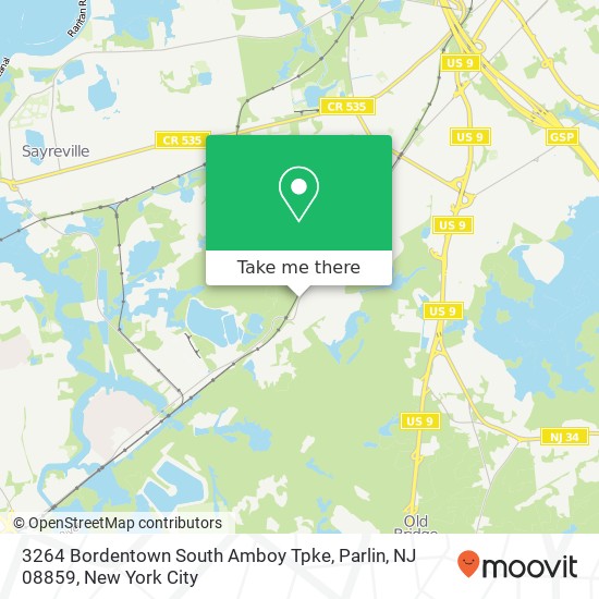 Mapa de 3264 Bordentown South Amboy Tpke, Parlin, NJ 08859